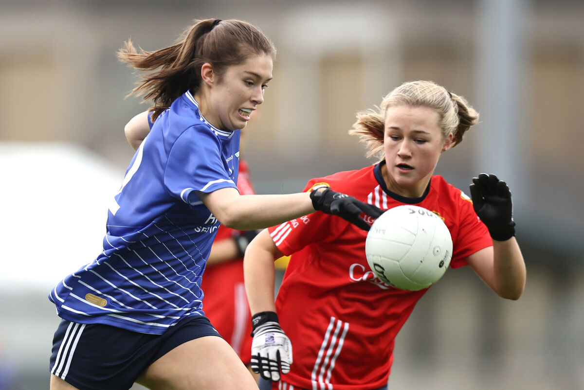 Claremorris' Bree Hession is challenged by Allie Tobin of O’Donnovan Rossa. Picture: INPHO/Tom Maher Claremorris' Bree Hession is challenged by Allie Tobin of O’Donnovan Rossa. Picture: INPHO/Tom Maher