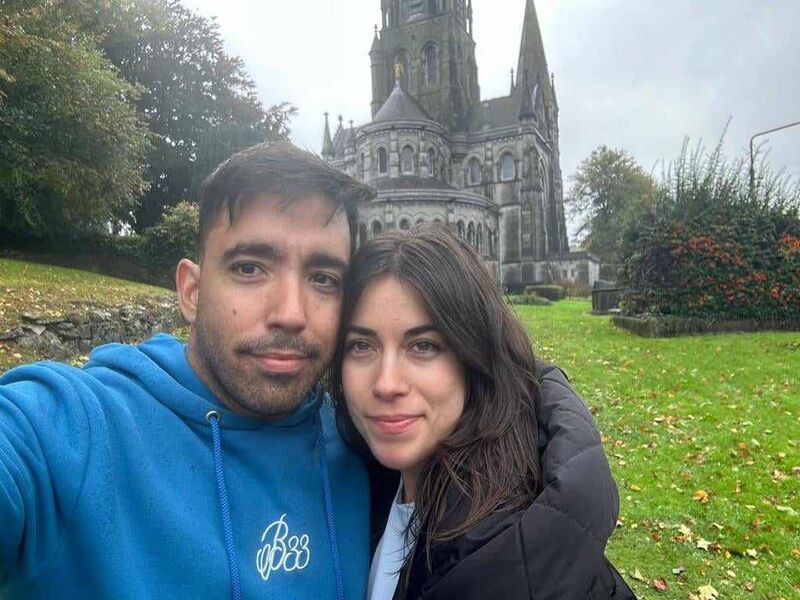 María Jesús Quirós with her boyfriend Javier Méndez on a trip to Cork.