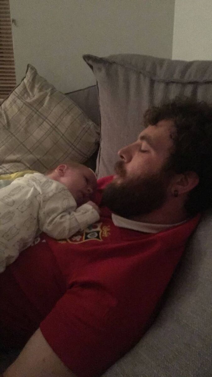 Seán Feeney with son Jay.