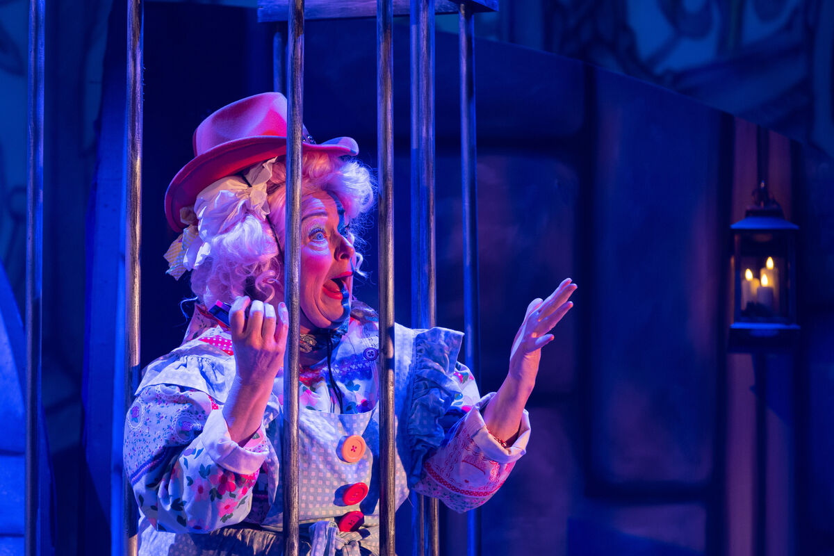 Fionula Linehan as Peggy Twomey performing a scene from this year's Panto Beauty and the Beast at The Everyman which will run until Sunday 14 January. Fionula Linehan as Peggy Twomey performing a scene from this year's Panto Beauty and the Beast at The Everyman which will run until Sunday 14 January.