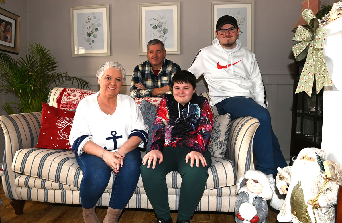 Karen and John O'Mahony of The Rainbow Club at home with children Stephen (14) and Sean (18). Picture: Larry Cummins Karen and John O'Mahony of The Rainbow Club at home with children Stephen (14) and Sean (18). Picture: Larry Cummins