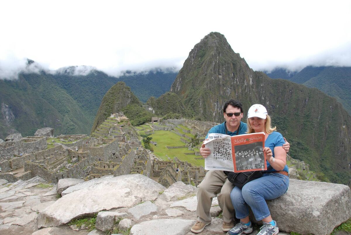 Eileen and Terry O'Connor from Passage West at Machu Pichu in Peru