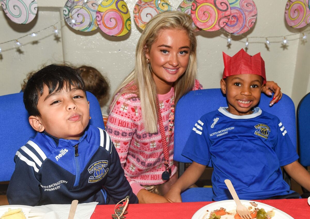  Teacher Courtney Creagh with pupils Intisar Hasim and Naeto Osuji. Picture: David Keane.