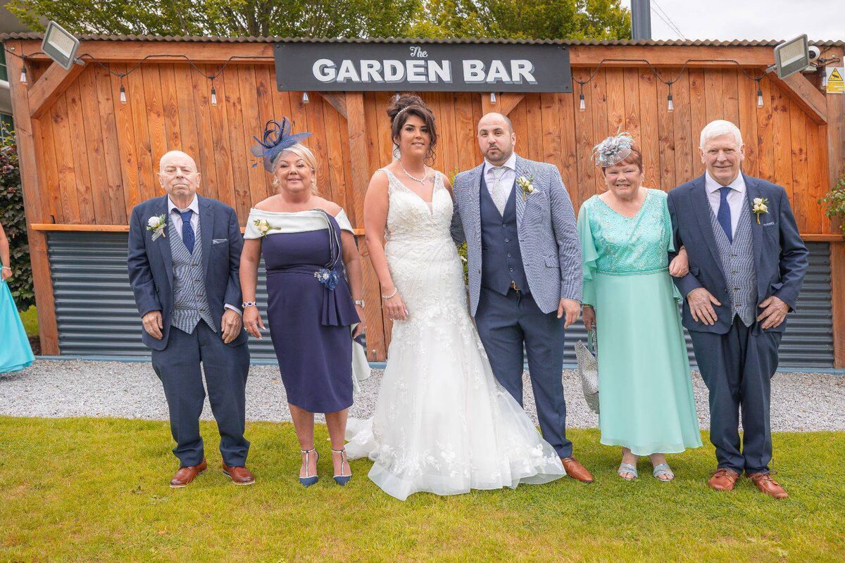 Pamela with her mum Rosie and grandfather Denis McCarthy (left), and Patrick, and his parents Mary and Joe (right). Pamela with her mum Rosie and grandfather Denis McCarthy (left), and Patrick, and his parents Mary and Joe (right).