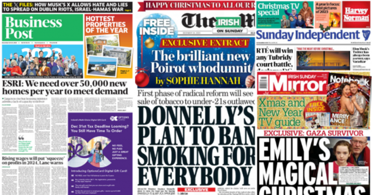 What the papers say: Sunday's front pages - Vimarsana News