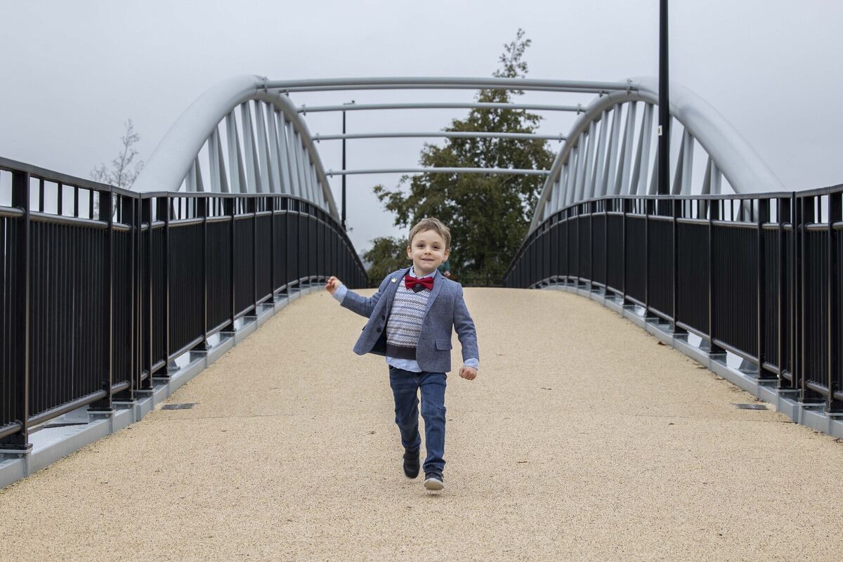 Jamie Murphy Curtin, aged 4, was fascinated watching the construction of the new bridge and wrote to the Lord Mayor of Cork during the naming consultation process to suggest the name "Jamie's Bridge". He was a special guest if the Lord Mayor at the opening of Vernon Mount Bridge. The new Grange to Tramore Valley Way, Cork City's newest pedestrian and cycleway. 1.5 kilometres long and 4 metres wide, it provides safe and accessible connectivity between Grange/frankfield and Tramore Valley Park, and onwards to Douglas and the city centre, supporting residents, students and commuters in opting to cycle or walk as a means of transport. Picture Clare Keogh Jamie Murphy Curtin, aged 4, was fascinated watching the construction of the new bridge and wrote to the Lord Mayor of Cork during the naming consultation process to suggest the name "Jamie's Bridge". He was a special guest if the Lord Mayor at the opening of Vernon Mount Bridge. The new Grange to Tramore Valley Way, Cork City's newest pedestrian and cycleway. 1.5 kilometres long and 4 metres wide, it provides safe and accessible connectivity between Grange/frankfield and Tramore Valley Park, and onwards to Douglas and the city centre, supporting residents, students and commuters in opting to cycle or walk as a means of transport. Picture Clare Keogh