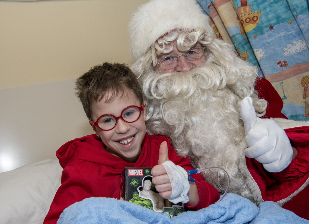 Pictured with Santa is nine-year-old Evan Rankin from Fermoy.