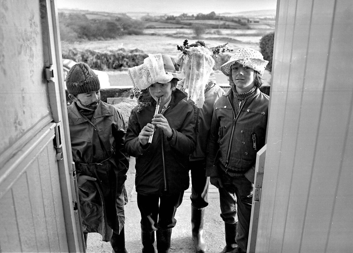 ENDURING FESTIVE TRADITION: Wren boys pictured on St Stephen’s Day in North Cork in the late 1960s ENDURING FESTIVE TRADITION: Wren boys pictured on St Stephen’s Day in North Cork in the late 1960s