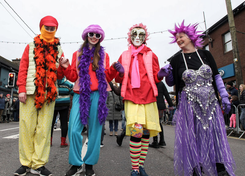 Wren Boys dance on Main Street during the Wren Boys Street Festival that was held on St Stephen's Day in Carrigaline, Co. Cork. Picture: David Creedon