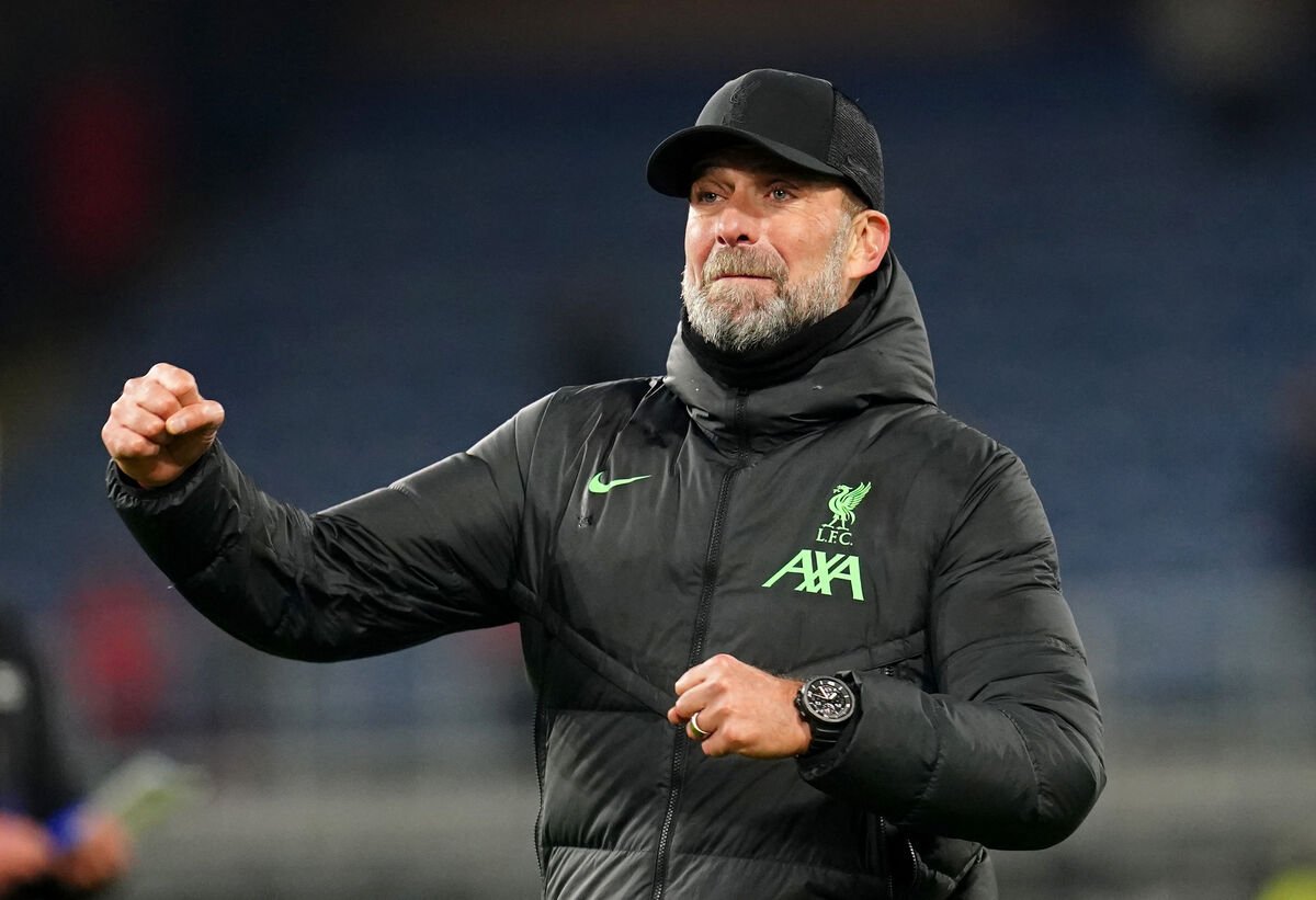 Liverpool manager Jurgen Klopp celebrates the win after the Premier League match at Turf Moor, Burnley.