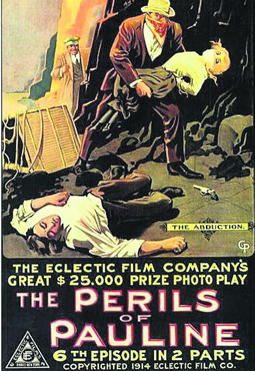 The Perils of Pauline film poster from 1914 The Perils of Pauline film poster from 1914