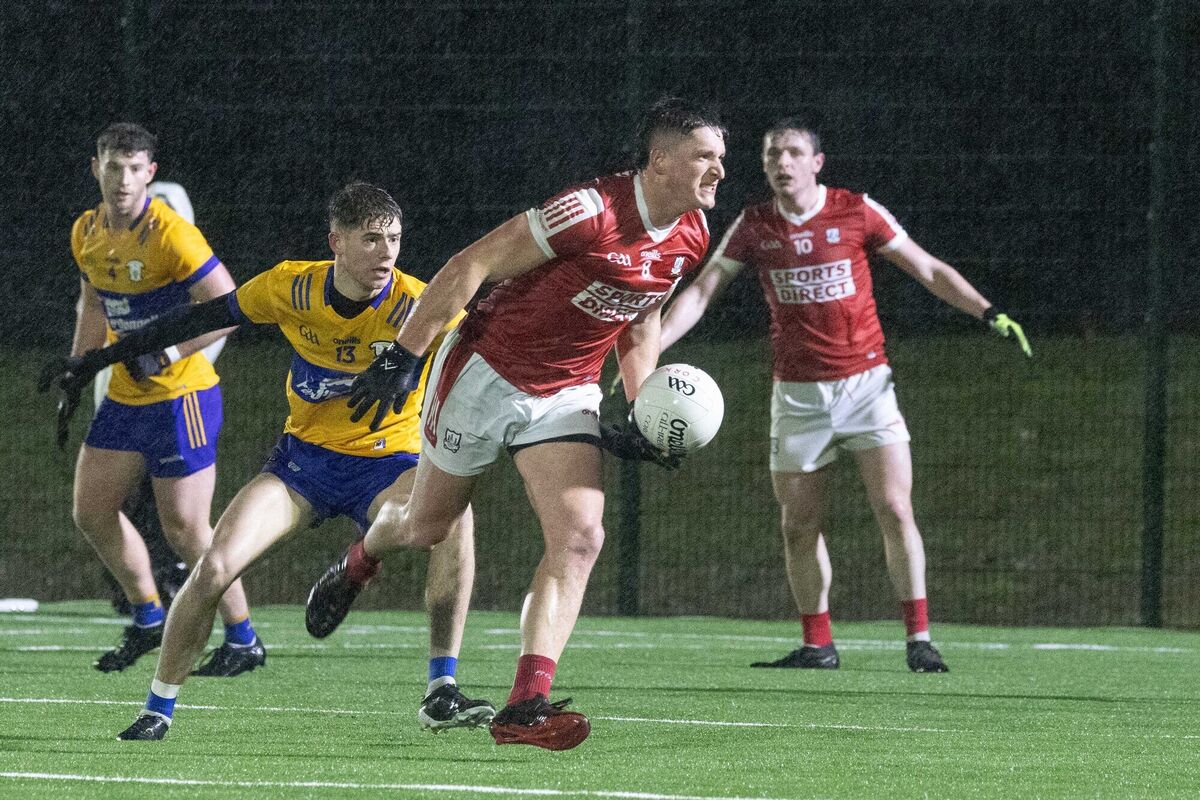 Clare’s Diarmuid O'Donnell and Cork’s Colm O'Callaghan in action during the McGrath Cup at Clarecastle. Picture: Eamon Ward Clare’s Diarmuid O'Donnell and Cork’s Colm O'Callaghan in action during the McGrath Cup at Clarecastle. Picture: Eamon Ward