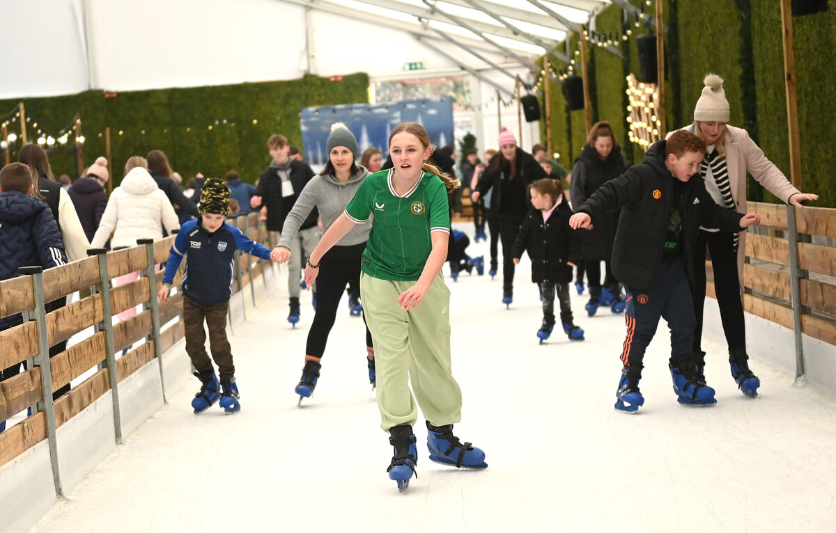 Molly Lenihan, from Midleton, Co Cork enjoying an ice skating session at Alpine Skate Trail at Fota House and Gardens in Cork. Picture: Larry Cummins Molly Lenihan, from Midleton, Co Cork enjoying an ice skating session at Alpine Skate Trail at Fota House and Gardens in Cork. Picture: Larry Cummins