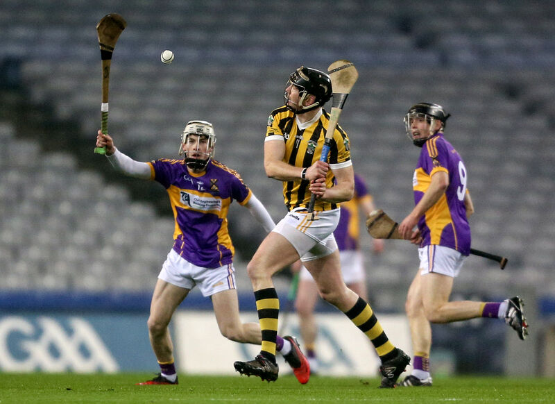 Tullogher Rosbercon’s Walter Walsh shoots at Croke Park. Picture: INPHO/Ken Sutton