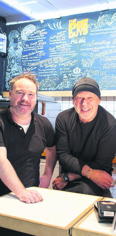 Jamie Kelly and Tim O’Kennedy, owners of The Pie Guys, at their English Market stall. Picture: Gerard McCarthy Jamie Kelly and Tim O’Kennedy, owners of The Pie Guys, at their English Market stall. Picture: Gerard McCarthy