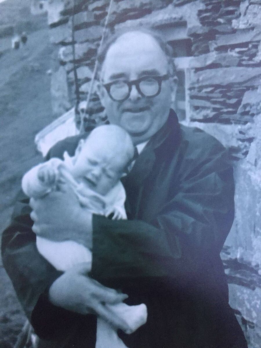 Former Echo journalist and Holly Bough editor Water McGrath holding Neillí in 1976 Former Echo journalist and Holly Bough editor Water McGrath holding Neillí in 1976