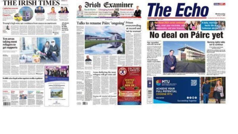 What the papers say: Wednesday's front pages What the papers say: Wednesday's front pages