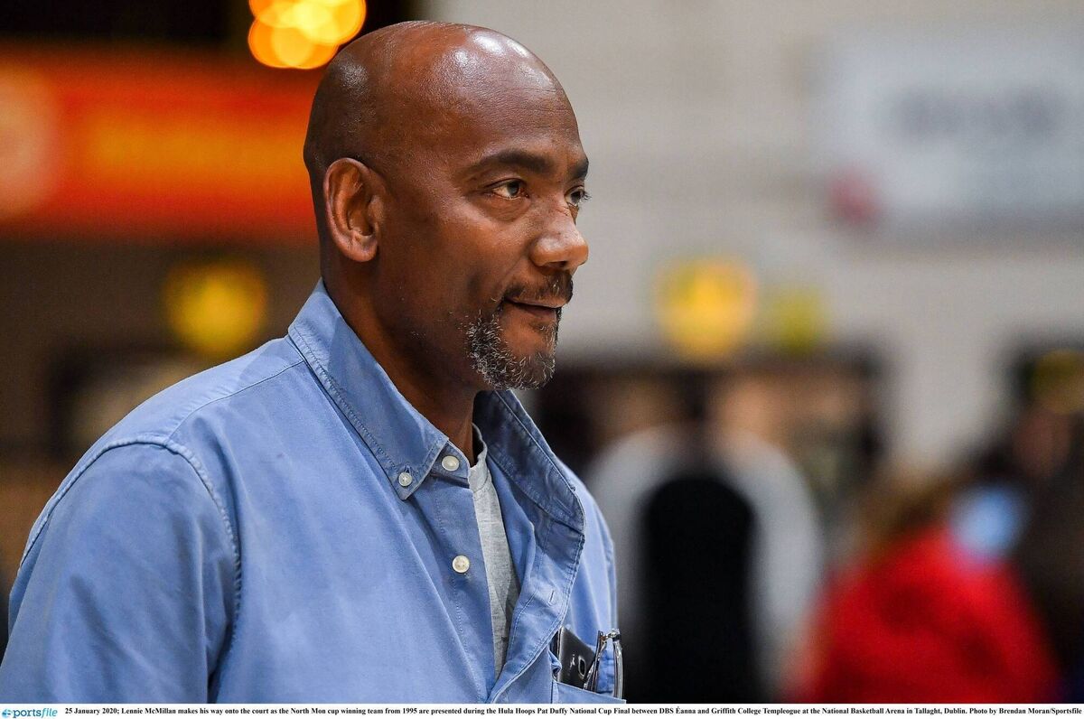 Lennie McMillan at the National Basketball Arena in 2020. Picture: Brendan Moran/Sportsfile 