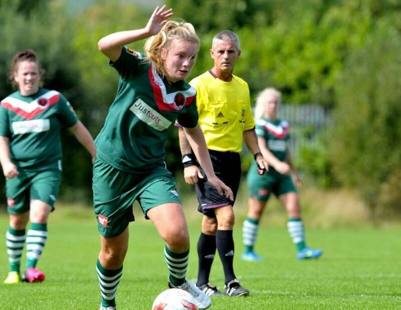 Referee Timmy Kelleher keeping a close eye on Irish international Saoirse Noonan in a Cork City game at Bishoptown. Referee Timmy Kelleher keeping a close eye on Irish international Saoirse Noonan in a Cork City game at Bishoptown.