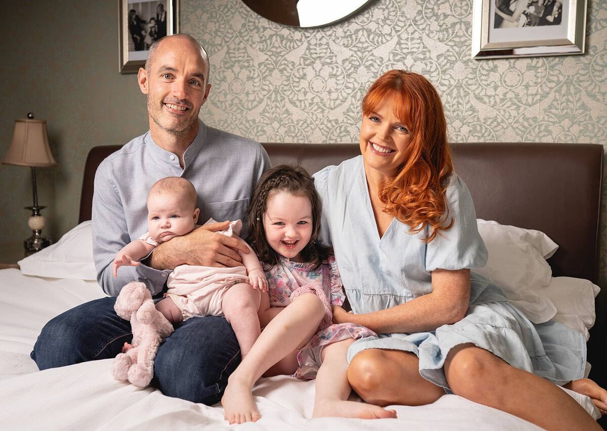 Tina Hemlock Coyne with her husband Tom Coyne, five year old daughter Lauren, and 10 month old daughter Ria. Tina Hemlock Coyne with her husband Tom Coyne, five year old daughter Lauren, and 10 month old daughter Ria.