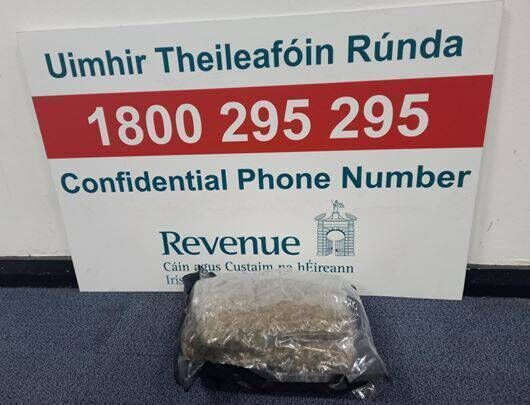 Revenue officers based at Shannon Airport seized 1kg of herbal cannabis. Picture: Revenue