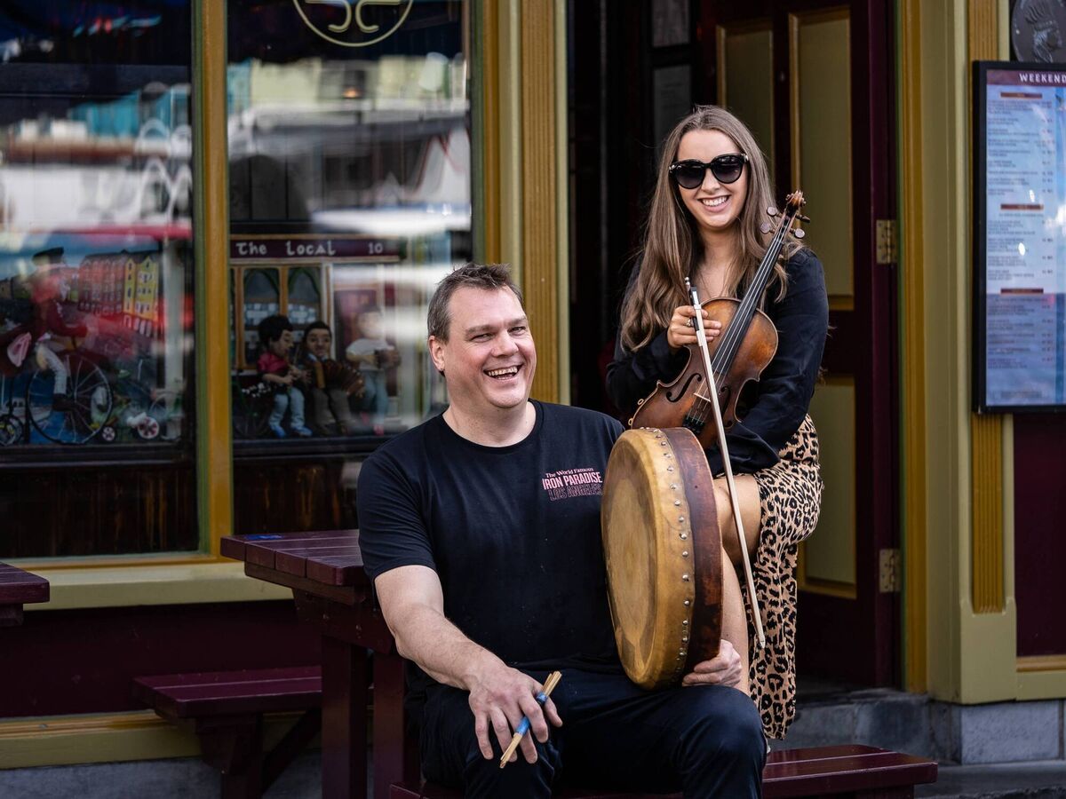 Tunefest Festival Organiser and musician Donncha Gough and Sarah O’ Gorman (fiddle). Picture: Philip Olckers