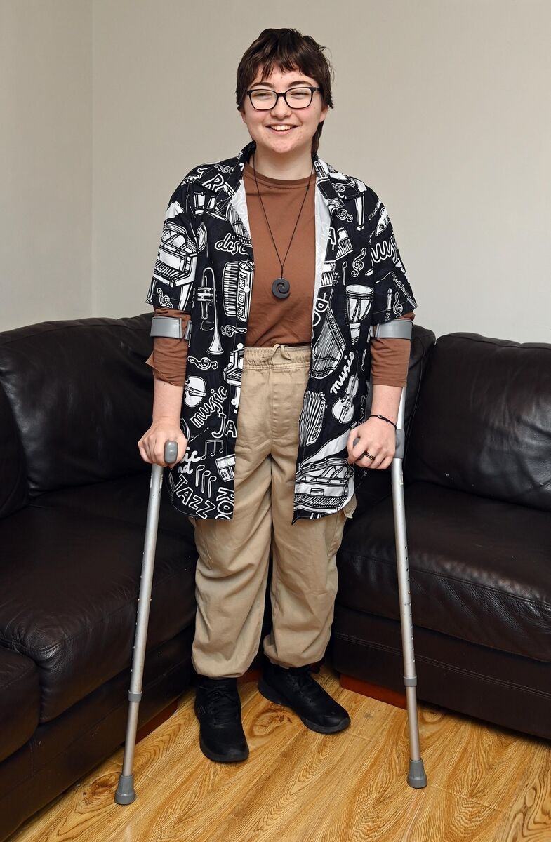 Katie Byrne, Cobh, who is fundraising for hip surgery for herself. Picture: Denis Minihane.