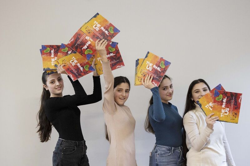 Roma Sisters, Anna, Lavinia, Estera amnd Laura Stoica at the Kids’ Own Publishing in partnership with Cork Traveller Visibility Group and the Cork STAR project launch two new books by Traveller and Roma children and young people. Picture Clare Keogh