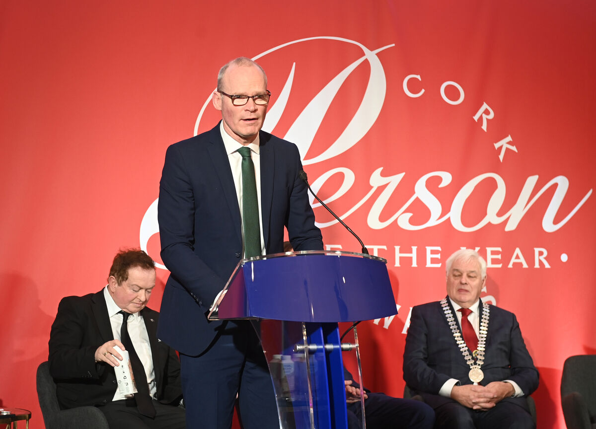  Minister Simon Coveney speaking at the awards lunch. TPicture: Larry Cummins
