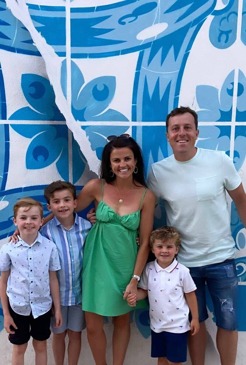 Eamonn O’Caoimh and Sinéad Sheppard with their children- Charlie, who is 10, eight-year-old Bobby , and five-year-old Oscar.  