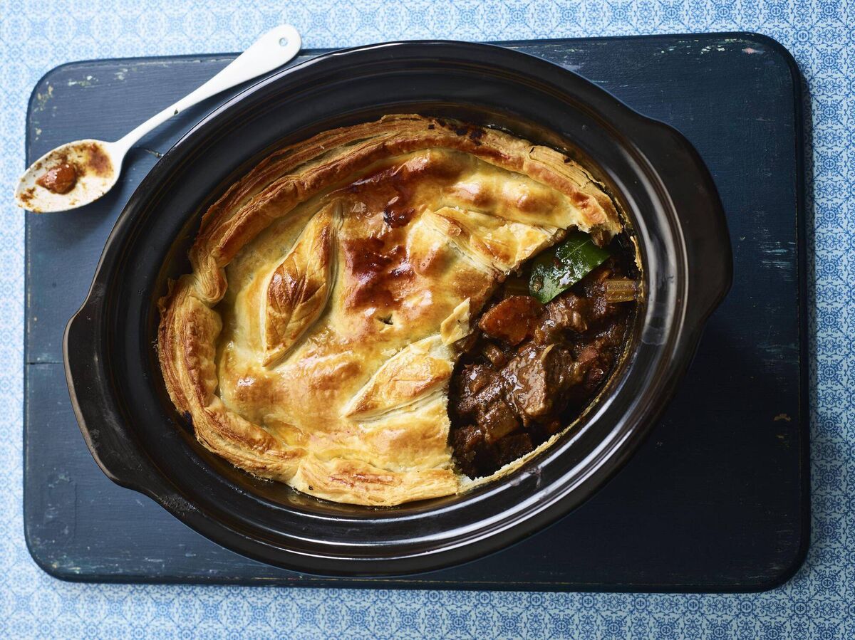 Steak and Guinness pie. See PA Feature FOOD Nathan Anthony. Picture credit: Dan Jones/PA