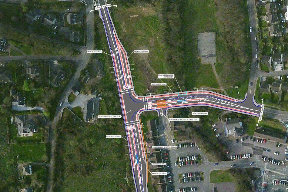 Proposed road layout. Proposed road layout.