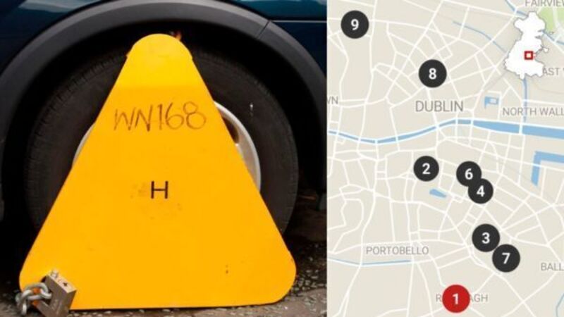 Revealed: Dublin's illegal parking blackspots as number of clamped vehicles rises Revealed: Dublin's illegal parking blackspots as number of clamped vehicles rises