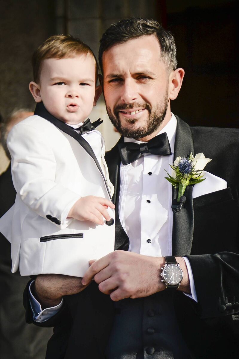 Alan Kennedy with the couple’s son Beau, who was a very special guest on the day. Alan Kennedy with the couple’s son Beau, who was a very special guest on the day.