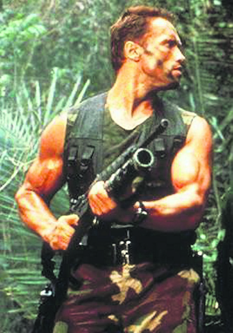 Arnold Schwarzenegger in Predator. Arnold Schwarzenegger in Predator.