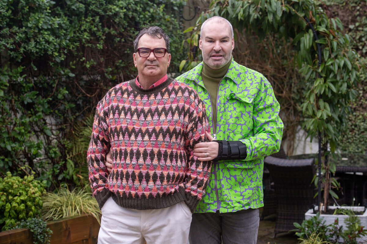 Joe Byrne and his partner Darren Kilkenny. Picture: Dan Linehan