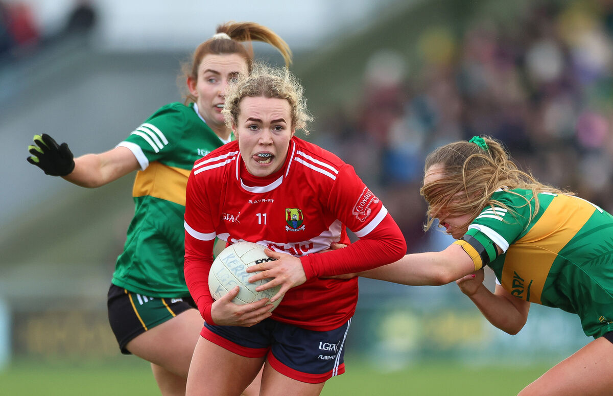Katie Quirke of Cork in action against Ciara McCarthy of Kerry Katie Quirke of Cork in action against Ciara McCarthy of Kerry