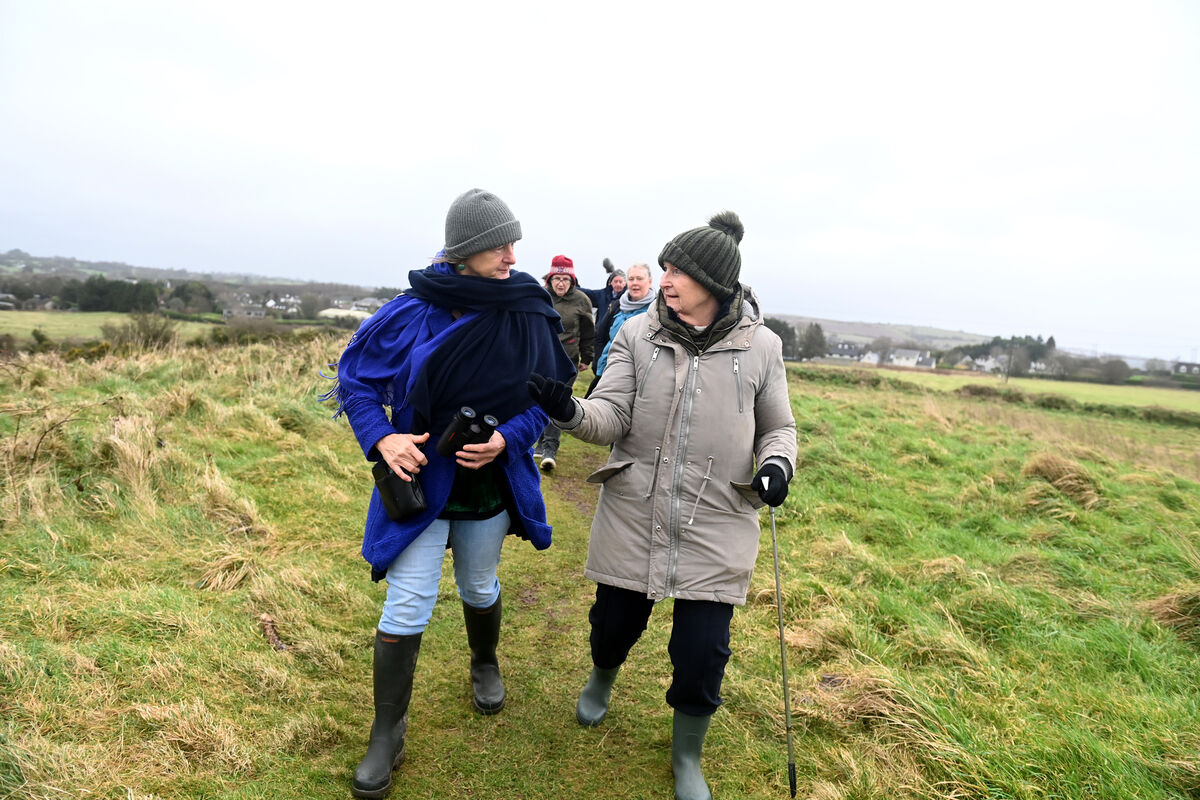  Nature walk at Murphy's Rock as (right) Joan Lewis chats with (left) Grace O'Sullivan, MEP as they walk the 'hidden gem' on the northside of Cork City. Amy Power story for The Echo. Pic Larry Cummins
