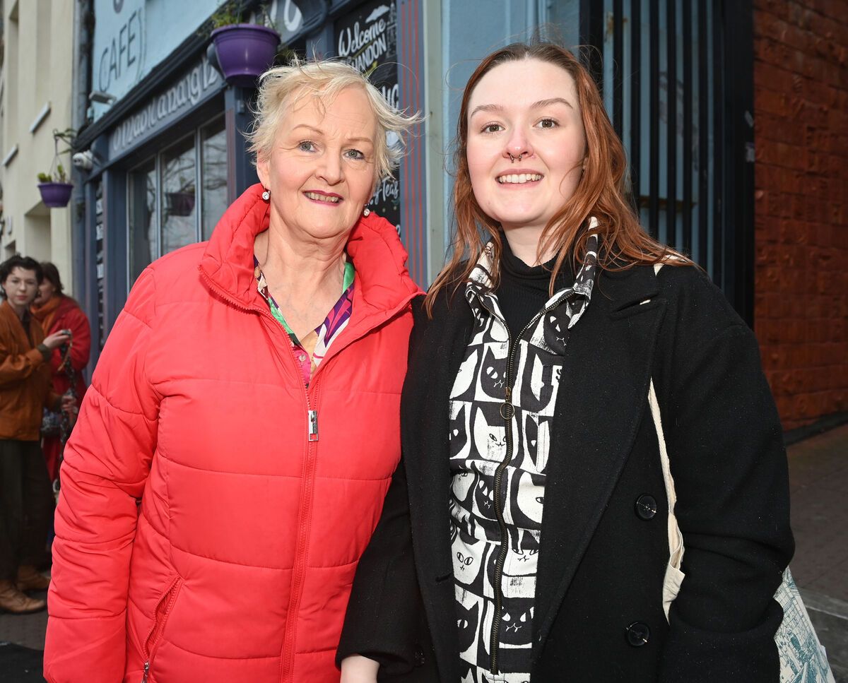 Elaine and Emily Duggan at the St. Brigid's day street celebrations at Myo Cafe on Pope's quay, Cork. Picture: Eddie O'Hare Elaine and Emily Duggan at the St. Brigid's day street celebrations at Myo Cafe on Pope's quay, Cork. Picture: Eddie O'Hare