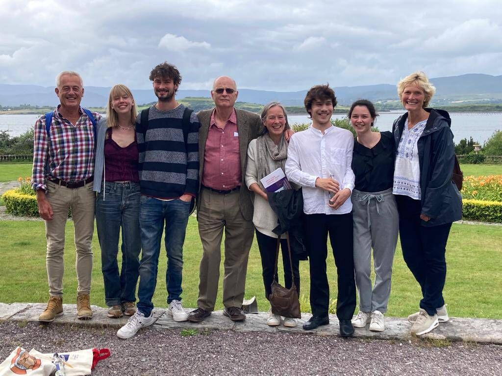 Mairead Hickey, second from right, at West Cork Chamber Music Festival in July, 2023, with her family. Mairead Hickey, second from right, at West Cork Chamber Music Festival in July, 2023, with her family.