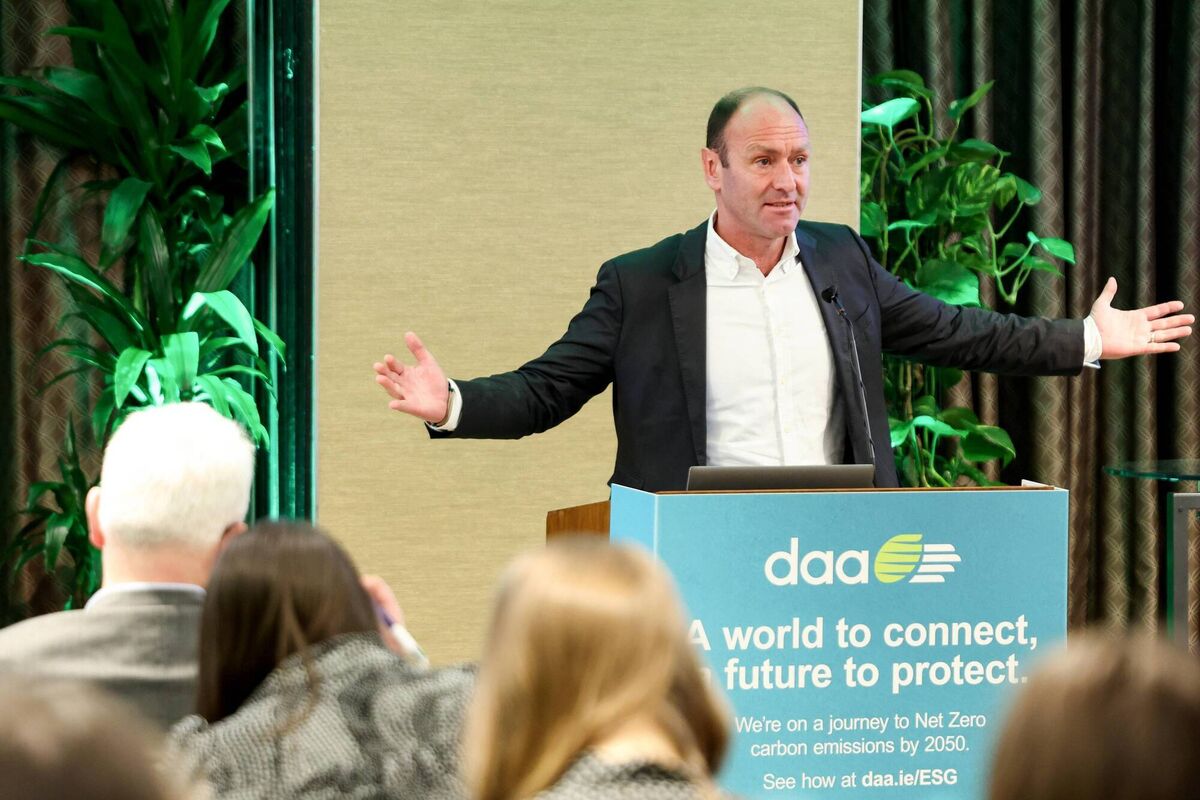 Kenny Jacobs, CEO of daa, pictured at the launch today of 20 new sustainability initiatives that are being rolled out at Dublin and Cork airports. Photo Tommy Dickson Kenny Jacobs, CEO of daa, pictured at the launch today of 20 new sustainability initiatives that are being rolled out at Dublin and Cork airports. Photo Tommy Dickson
