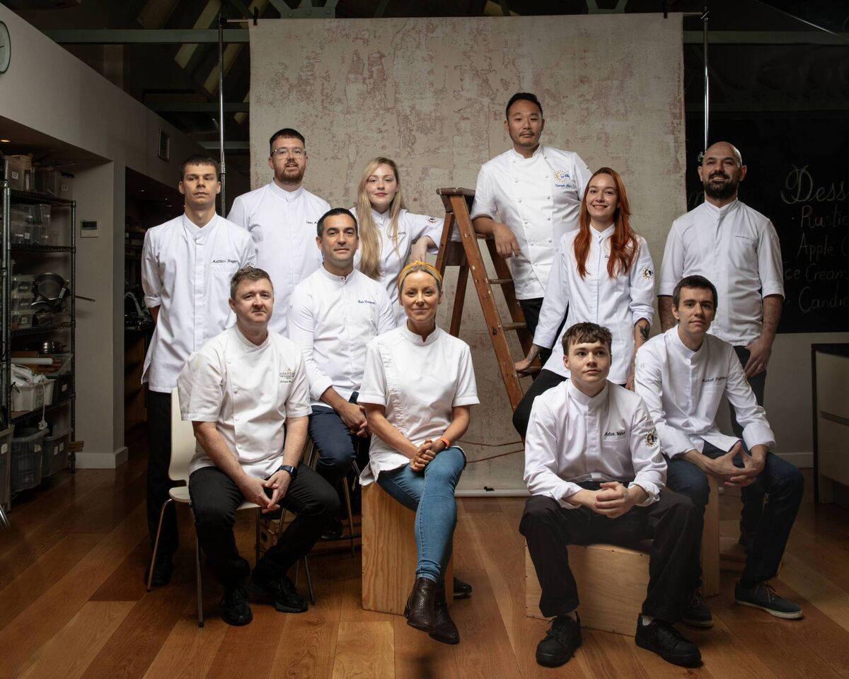 Shauna Murphy With judges and winners of The Euro-Toques Young Chef of the Year. Picture: Ruth Calder Potts Shauna Murphy With judges and winners of The Euro-Toques Young Chef of the Year. Picture: Ruth Calder Potts