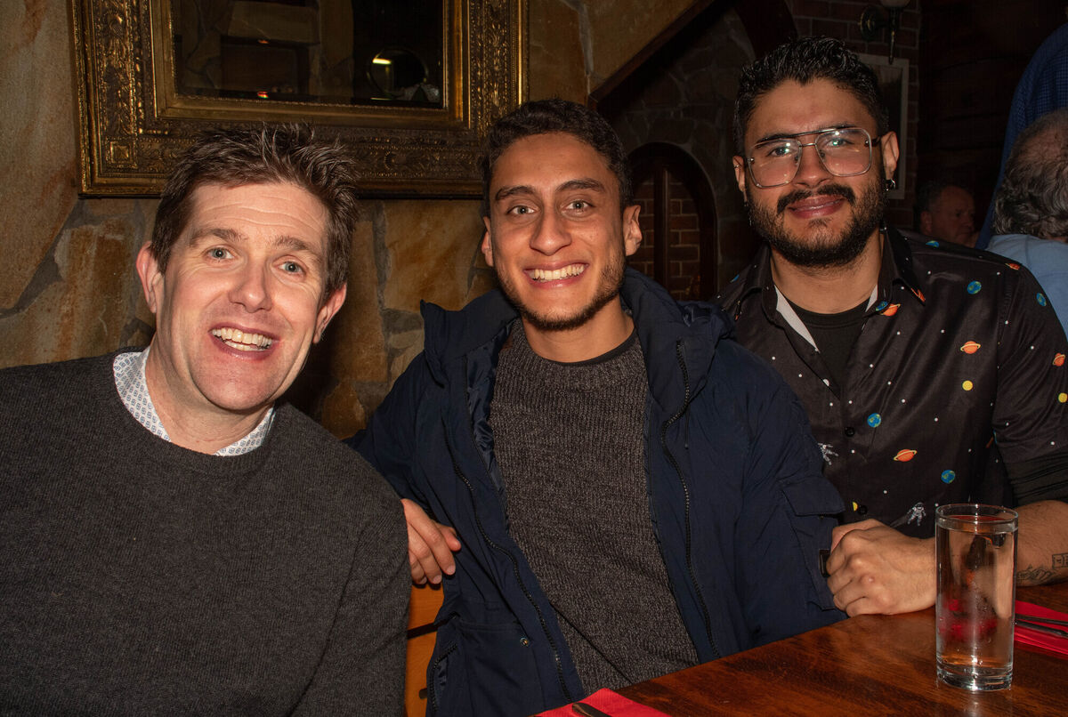 Diarmuid O'Leary pictured with Erick and David Soto at the recent courtesy dinner for the volunteers of Penny Dinners in the Il Padrino Restaurant in Cook Street. Picture: Howard Crowdy