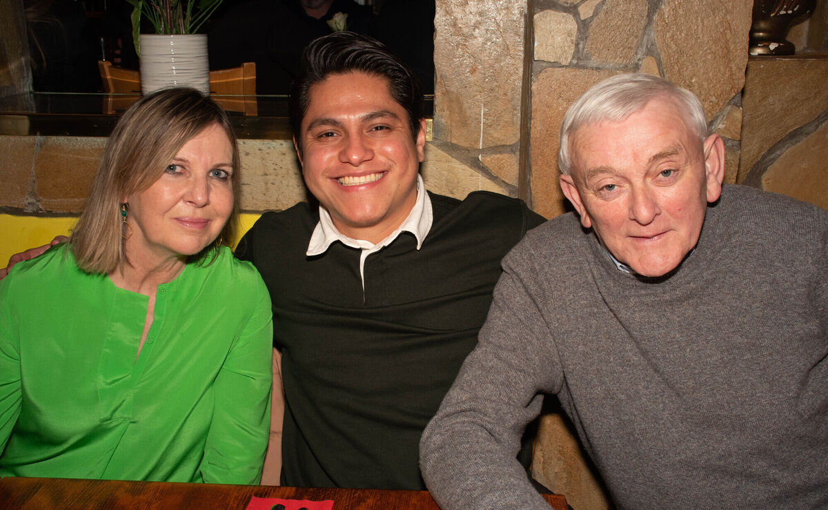 Michelle Lomasnee, Francisco Flores and Eddie Nodwell seen at the recent courtesy dinner for the volunteers of Penny Dinners in the Il Padrino Restaurant in Cook Street. Picture: Howard Crowdy