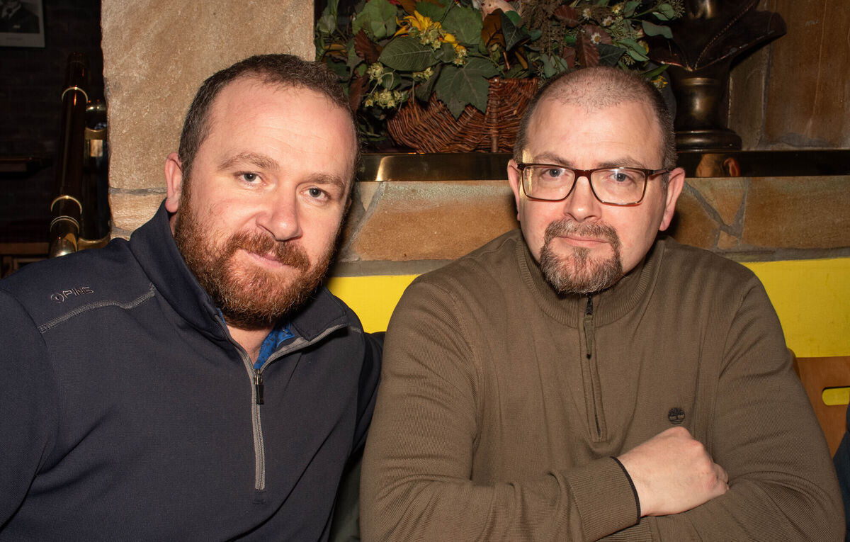 Tony Gardiner and Eoin Wyer seen at the recent courtesy dinner for the volunteers of Penny Dinners in the Il Padrino Restaurant in Cook Street.Picture: Howard Crowdy