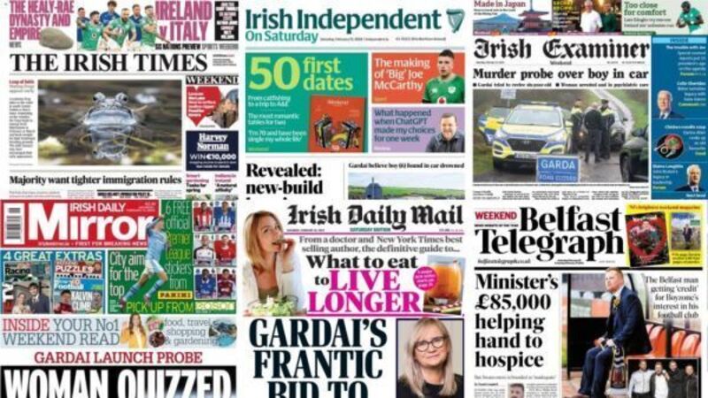 What the papers say: Saturday's front pages What the papers say: Saturday's front pages