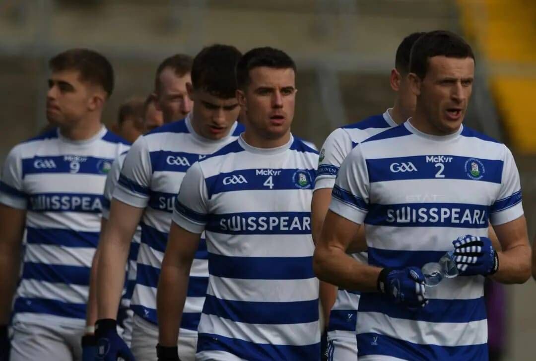Ronan Walsh (number 4) in the pre-match parade before the Premier SFC final last year. Picture: Andy Harris