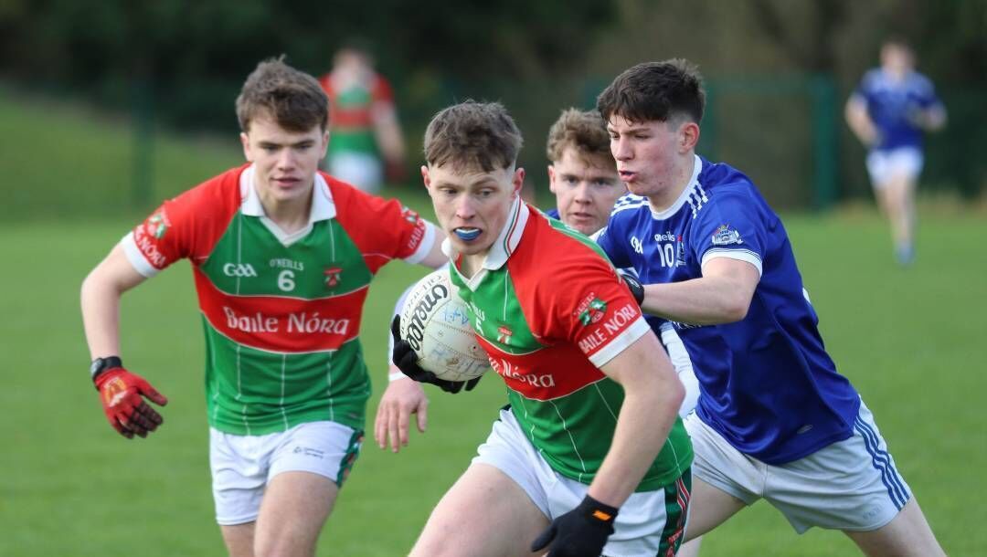 Ballinora's Nathan Davis on the move during the Muskerry U21 A football championship final at Ovens. Picture: Nick Mayer