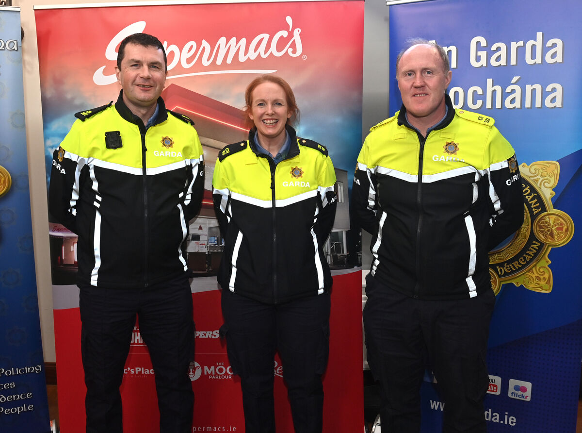 Garda John O'Halloran, Garda Catherine Canty and Garda John Fitzgerald. Picture Dan Linehan Garda John O'Halloran, Garda Catherine Canty and Garda John Fitzgerald. Picture Dan Linehan