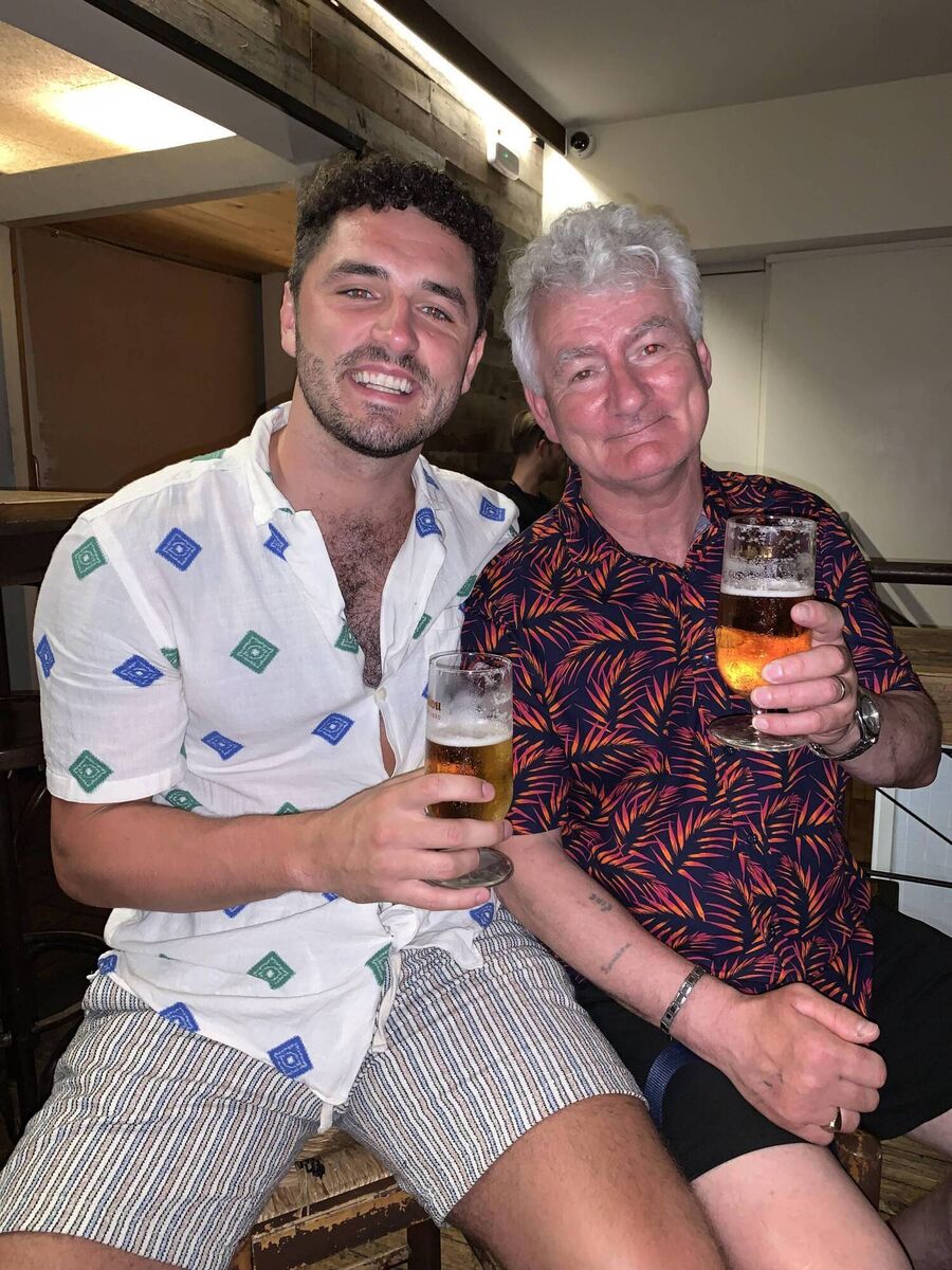 Dylan Fenton – Barcelona, Spain with his dad Tony.  Dylan Fenton – Barcelona, Spain with his dad Tony.